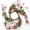 Evron International 2.5 inch Red Primitive Christmas Berries Candle Rings with Rusty Stars Seasonal Decor EV-207N view 1