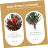 10pcs Artificial Pine Picks with Berries Pinecones Christmas Trees Decoration Stems Flower Arrangements Wreaths view 4