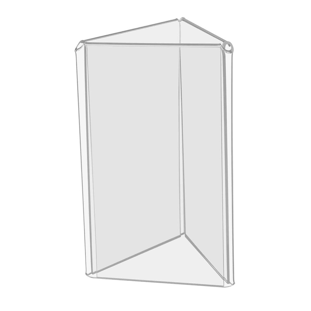 4 Pack Sign Holder 4 x 6 Inch Multi-Sided Triangle Display Literature Frame Table Top Clear Acrylic Advertisement Holder 3 Panel Menu Ad Display Counter by Marketing Holders