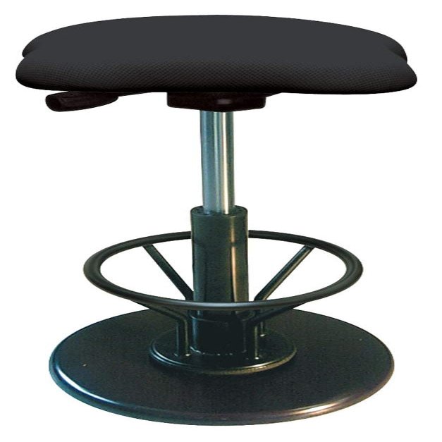Runeseikou TWS-240R Stool, Black, W 13.0 x D 13.0 x H 21.3 - 30.7 inches (33 x 33 x 54 - 78 cm), Twist Stool, Rafelsia, K Motion R, Footrest Included