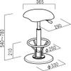 Runeseikou TWS-240R Stool, Black, W 13.0 x D 13.0 x H 21.3 - 30.7 inches (33 x 33 x 54 - 78 cm), Twist Stool, Rafelsia, K Motion R, Footrest Included view 3