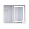 Krugg LED Medicine Cabinet 42 Inch X 36 Inch | Recessed or Surface Mount Mirror Cabinet w/Dimmer & Defogger + 3X Makeup Mirror Inside & Outlet + USB (Right Side Light) view 3