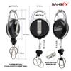 SAMSFX Tape Measure Retractor Fly Fishing Zinger Retractors Carabiner Style Clip on Back Tether Tools Badge Holder (1PC in Pack) view 2