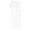 RiverRidge Home Madison Collection Open Shelves-White Linen Tower, view 3
