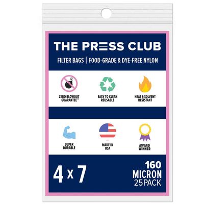 160 Micron | Premium Nylon Tea Filter Bags | 4" x 7" | 25 Pack