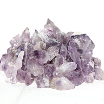 AURA VARIETY 8 OZ (1/2 LB) Amethyst Bulk Rough Stones - Natural Raw Stones Mix & Fountain Rocks for Tumbling, Cabbing, Polishing, Wire Wrapping, Wicca & Reiki Crystal Healing