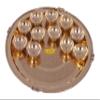 SHIV SHAKTI ARTS Handmade Pure Set of 11 Brass Diya Pooja Thali Set 12 pcs (1 Pooja Thali Embossed karvi Designed +11 Brass diyas) for Diwali Laxmi Poojan Navratri Poojan Diwali Lighting Diwali diyas view 1