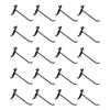 DBM IMPORTS 20 PC 6" Gloss Black Grid Wall Metal Hooks Display for Use W/Gridwall Panels view 1