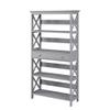 Convenience Concepts Oxford 5 Tier Bookcase with Drawer, Gray view 1