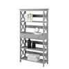Convenience Concepts Oxford 5 Tier Bookcase with Drawer, Gray view 4