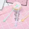 AKOAK 60 Pack 5inch Mini Food Grade Plastic Disposable Coffee Tea Beverage Stirrers Spoon Sticks Bar Tool view 2