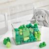 mDesign Set of 2 Storage Boxes with Lids Stackable Plastic Storage Boxes for Nursery Practical Plastic Toy Box Set Clear view 3
