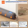 MAGZO Door Draft Stopper, 32 Inch Under Door Draft Blocker Noise Stopper, Weighted Wind Blocker Draft Guard for Bottom of Door, Gray view 2