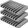 Anwenk 3-Pack Soap Holder for Shower Waterfall Drainer - Flexible Silicone for Shower/Bathroom/Kitchen/Counter Top, Keeps Soap Bars Dry & Clean - Easy to Clean - Grey view 1