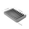 Anwenk 3-Pack Soap Holder for Shower Waterfall Drainer - Flexible Silicone for Shower/Bathroom/Kitchen/Counter Top, Keeps Soap Bars Dry & Clean - Easy to Clean - Grey view 4