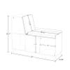 RiverRidge Kids Reading Nook and White Cubby Storage Bench with Comfy Cushioned Seat and Cubbies Toy Organizer, White With Gray Bins view 3