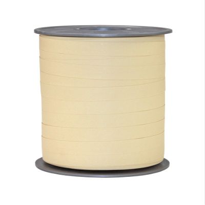Prsent - Bicolour Curling Ribbon Cream-White 10 mm Width, 200 m Length