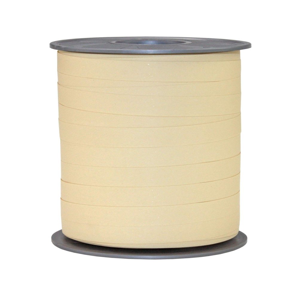 Prsent - Bicolour Curling Ribbon Cream-White 10 mm Width, 200 m Length