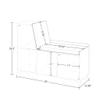 RiverRidge Kids Reading Nook and White Cubby Storage Bench with Comfy Cushioned Seat and Cubbies Toy Organizer, White With Turquoise Bins view 3