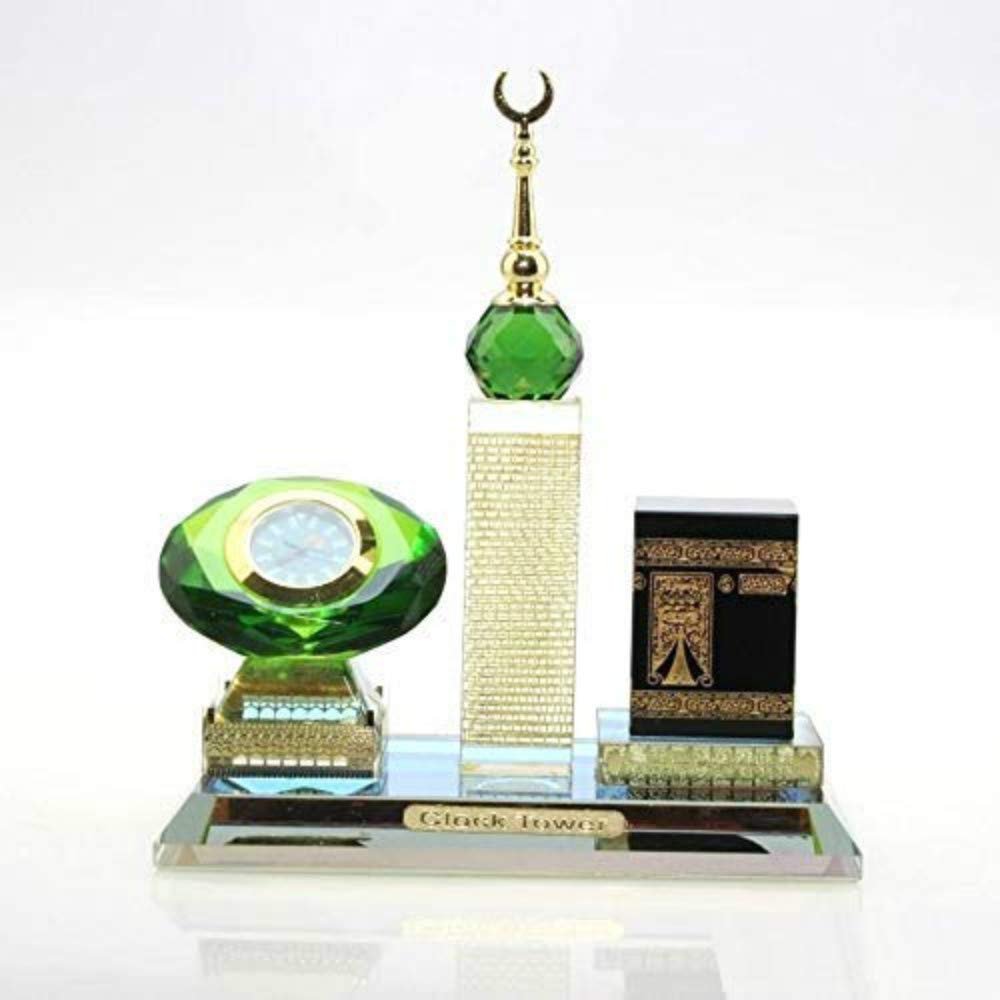 NEWQZ Muslim Kaaba 3 Piece Set Car Accessories Muslims Gifts Islamic Desktop Ornaments Decoration Model Home Table Decor