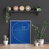 Wallbuddy Fibonacci Poster Golden Spiral Poster Mathematics Poster Maths Poster Fibonacci Series Science Poster Science Print Scientific Art WB203 (11.7 x 16.5 (A3), Blueprint) view 2