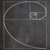 Math Art Print - Fibonacci Golden Spiral / Gift & Decor For Teachers, Classroom & Math Students / Fibonacci Spiral Educational Poster & Mathematician Poster, Math Posters & Retro Classroom Decor (11.7 x 16.5 (A3), Chalkboard Black) view 1