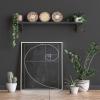 Math Art Print - Fibonacci Golden Spiral / Gift & Decor For Teachers, Classroom & Math Students / Fibonacci Spiral Educational Poster & Mathematician Poster, Math Posters & Retro Classroom Decor (11.7 x 16.5 (A3), Chalkboard Black) view 2