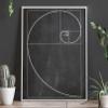 Math Art Print - Fibonacci Golden Spiral / Gift & Decor For Teachers, Classroom & Math Students / Fibonacci Spiral Educational Poster & Mathematician Poster, Math Posters & Retro Classroom Decor (11.7 x 16.5 (A3), Chalkboard Black) view 3