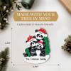 Personalized Family of 3 Ornament 2026 | 24h Customized Panda Bear Christmas Ornaments for Tree | Custom Festive Holiday Animal Keepsake Gift for Three Persons view 4