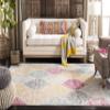 SAFAVIEH Area Rug 8x10 - Madison Collection - Large - Creme & Yellow, Glam Ogee Trellis Distressed Design, Non-Shedding & Easy Cleaning, Ideal for Living Room, Bedroom, Office, Dining Space (MAD604C) view 2
