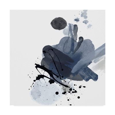 Trademark Fine Art Blue & Black Splash I by Irena Orlov, 24x24