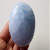 StoneStory Natural Blue Celestite Carved Palm Worry Stone Polished Irregular Sphere Healing Crystal Quartz Reiki Chakra Decoration (Blue Celestite 150-200grams) view 3