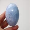 StoneStory Natural Blue Celestite Carved Palm Worry Stone Polished Irregular Sphere Healing Crystal Quartz Reiki Chakra Decoration (Blue Celestite 150-200grams) view 4