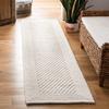 Safavieh Natura Collection Runner Rug - 2'3" x 8', Ivory, Handmade Wool, Ideal for High Traffic Areas in Living Room, Bedroom (NAT450A) view 1