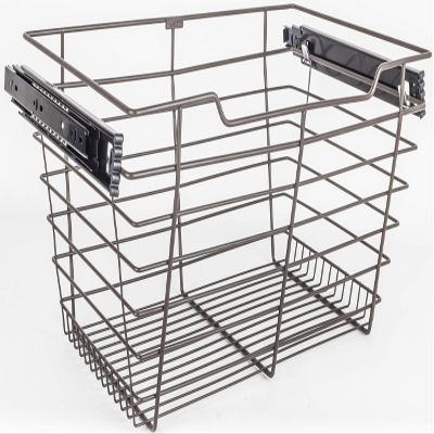 14 Inch D x 29 Inch W x 11 Inch H Closet Pullout Basket - Dark Bronze