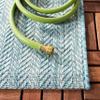 SAFAVIEH Courtyard Outdoor Runner Rug 2'3"x6'7", Aqua & Grey CY8022-37121 view 3