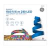 GE StayBright 240-Count 19.6-ft Constant Multicolor Integrated Led Plug-in Christmas Rope Lights with Clear Tubing 82155LO view 2