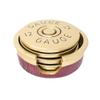 12 Gauge Shotgun Shell Coaster Set 4 pcs Western Hunting Drink Coasters with Holder Durable Resin Gold and Red DesignCoffee Bar, Man Cave, Lodge Dcor Great Gift for Men & Hunting Enthusiasts view 1