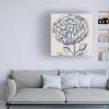 Wrapped Canvas Wall Art - Vision Studio 'Indigo Floral On Linen Iii' Wall Art for Living Room, Bedroom, or Office Dcor - 18x18 view 3