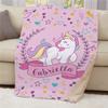 GiftsForYouNow Unicorn with Wreath Personalized Sherpa Throw Blanket view 2
