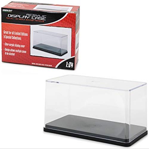 Collectible Display Show Case with Black Plastic Base for 1/24 Scale Models by Green Light