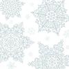 Winter Holiday Silver and White Snowflake Plates & Napkins Party Supply Kit: Big Party Bundle Includes Paper Dinner Plates and Napkins for up to 60 Guests in a Shining Season Design view 3