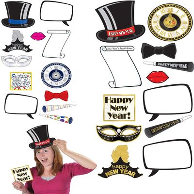 New Year Photo Fun Signs (Units per case: 12)
