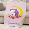 GiftsForYouNow Unicorn with Moon Personalized Sherpa Throw Blanket view 3
