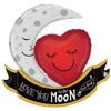 42" Vintage Love You to The Moon & Back Super Shape Foil Balloon view 1