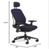 Steelcase Leap Desk Task Chair in Buzz2 5G63 Crocus Fabric with Headrest - 4-Way Highly Adjustable Arms - Black Frame and Base - Soft Dual Wheel Hard Floor Casters view 2