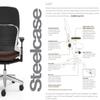 Steelcase Leap Desk Task Chair in Buzz2 5G63 Crocus Fabric with Headrest - 4-Way Highly Adjustable Arms - Black Frame and Base - Soft Dual Wheel Hard Floor Casters view 3