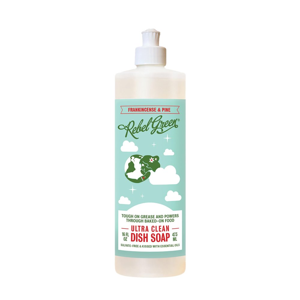 Rebel Green Ultra Clean Dish Soap, Plant-Derived Dishwashing Soap