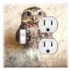 Graphics Wallplates - Cute Baby Owl - Toggle Outlet Combo Wall Plate Cover view 1