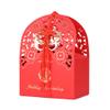 10 Pcs Red Laser Cut Chinese Style Wedding Candy Box Double Happiness Party Favor Paper Box view 1